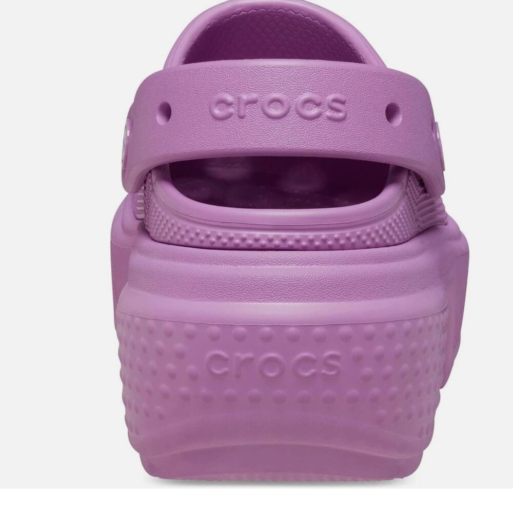 NWT Crocs Stomp 209347-6WQ Sandals Purple Slip On Platform Shoes GBO2626 M9 W 11 - Picture 7 of 11